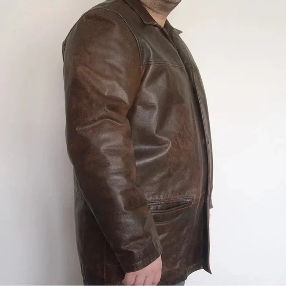 Jim & MaryLou Real Leather Men's Jacket Size M Thinsulate Thermal Insulation